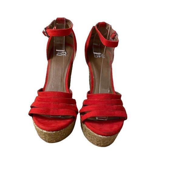 BP ~ Red Strappy Espadrilles ~ size 6 - Picture 1 of 15